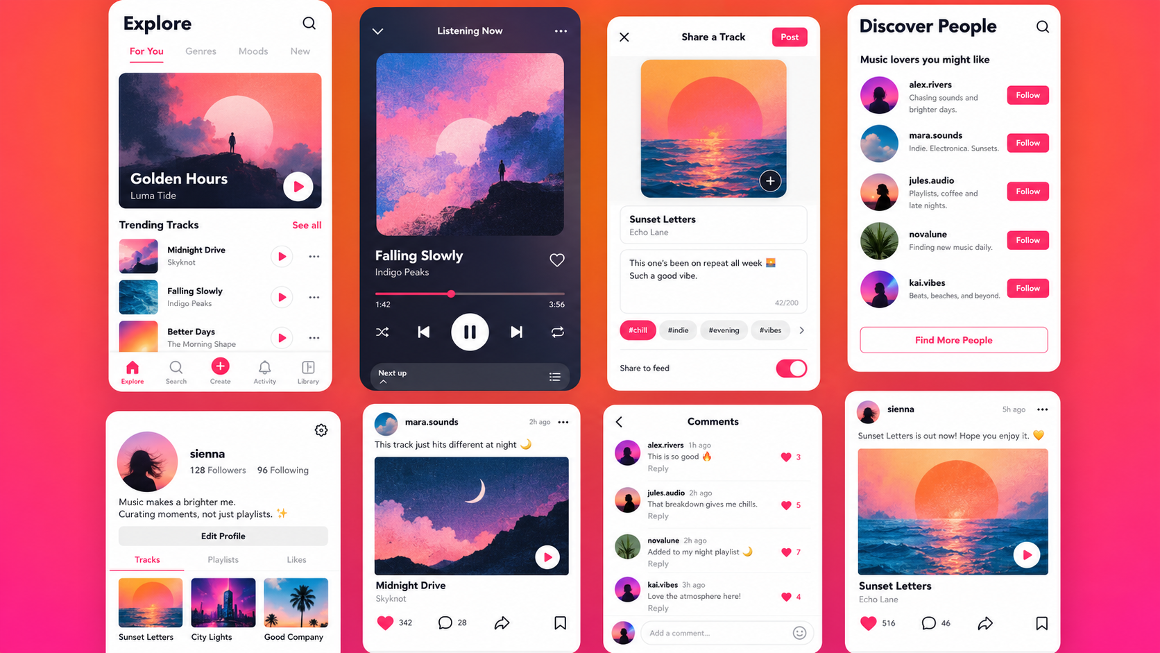 Waveroom App Collage concept visual