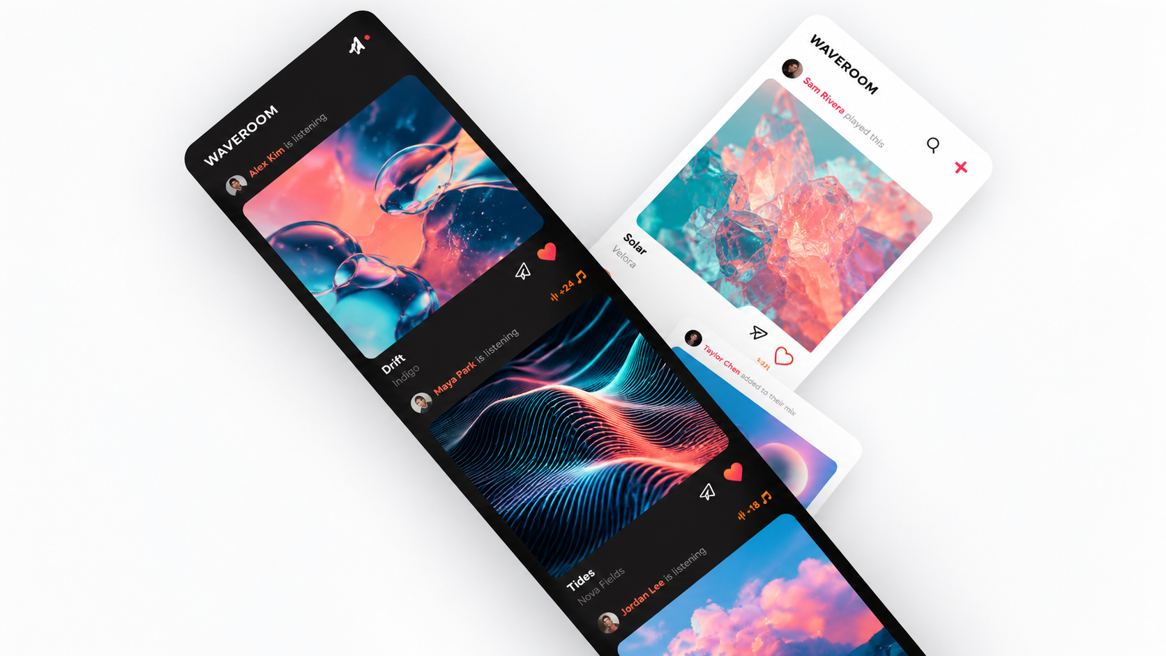 Waveroom Feeds concept visual