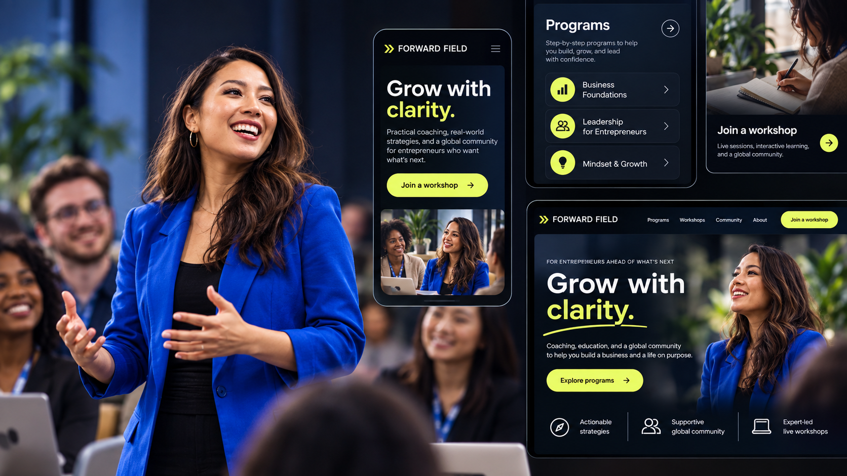 Forward Field Hero concept visual
