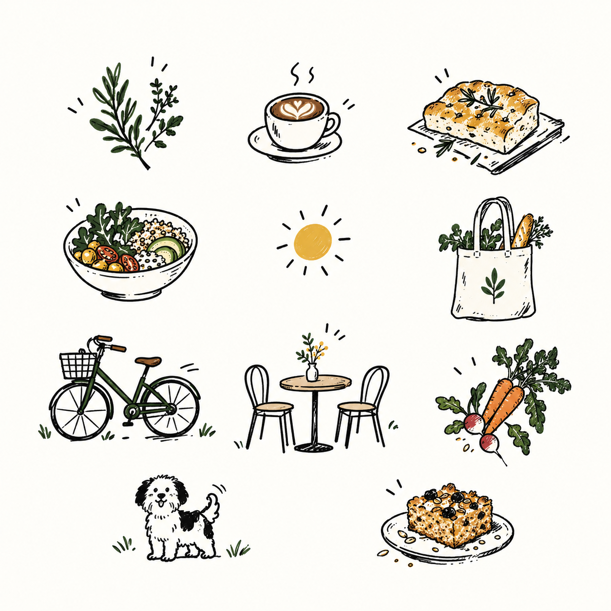 Grove Table Doodles concept visual