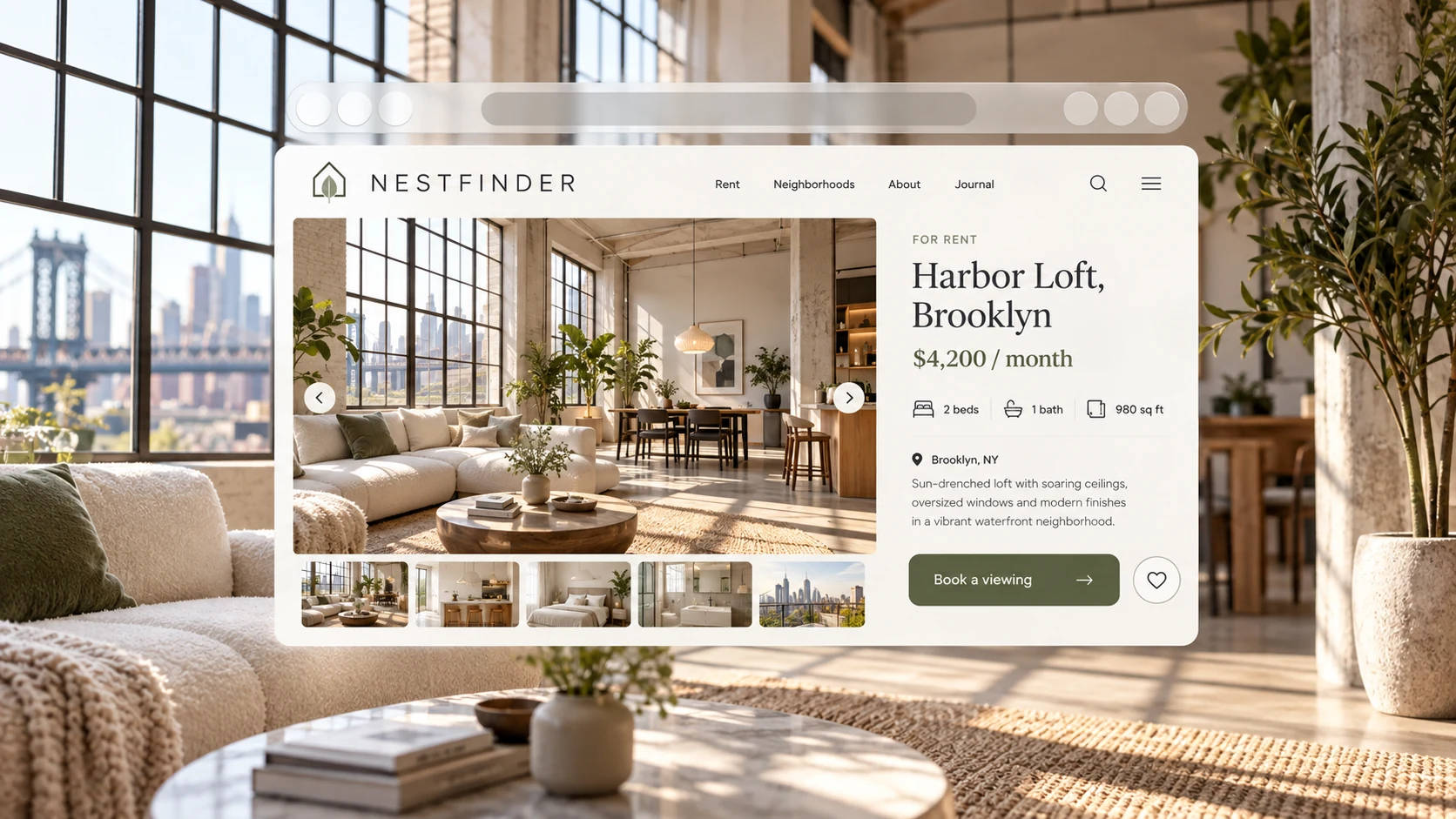 Nestfinder Listing concept visual