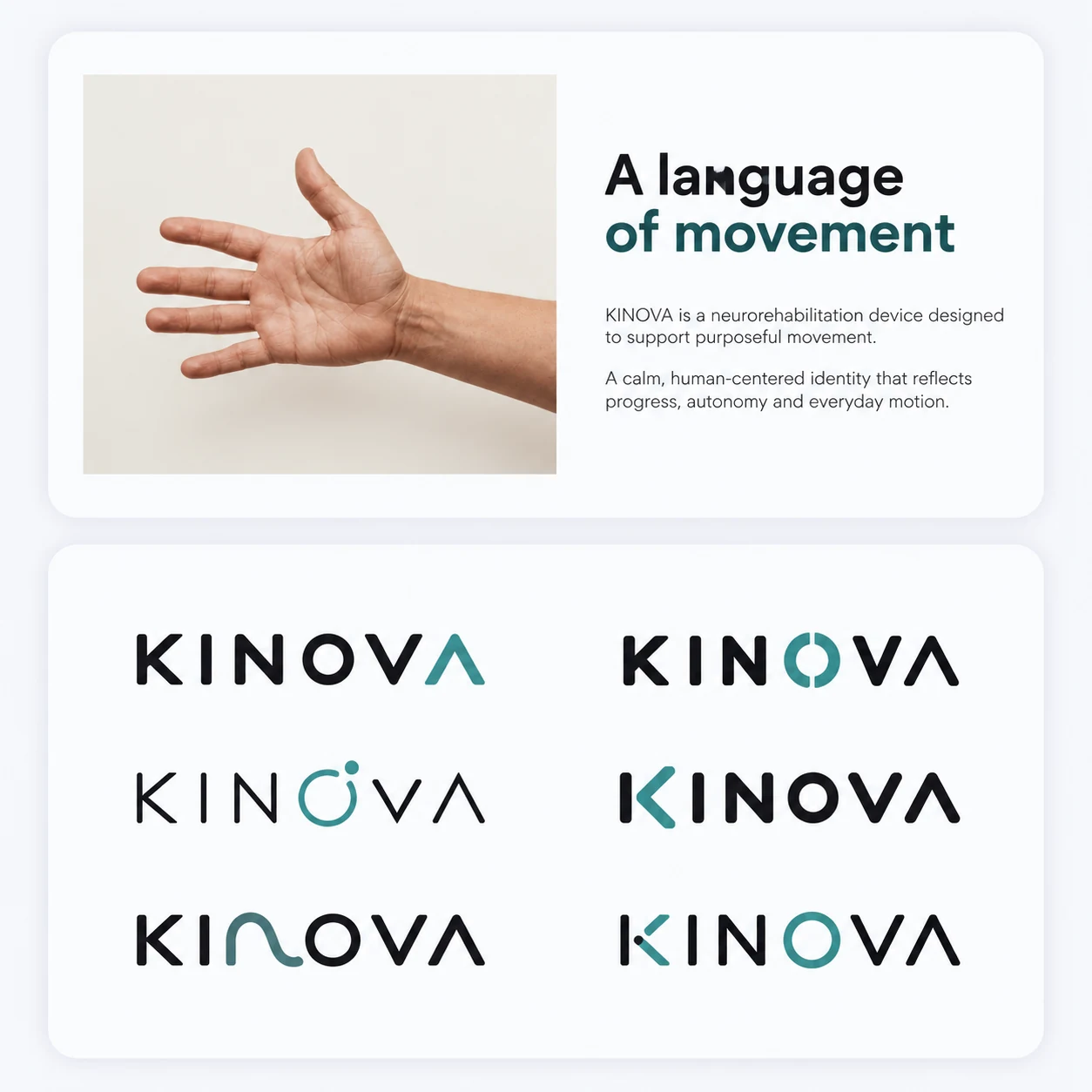 Kinova Wordmarks concept visual