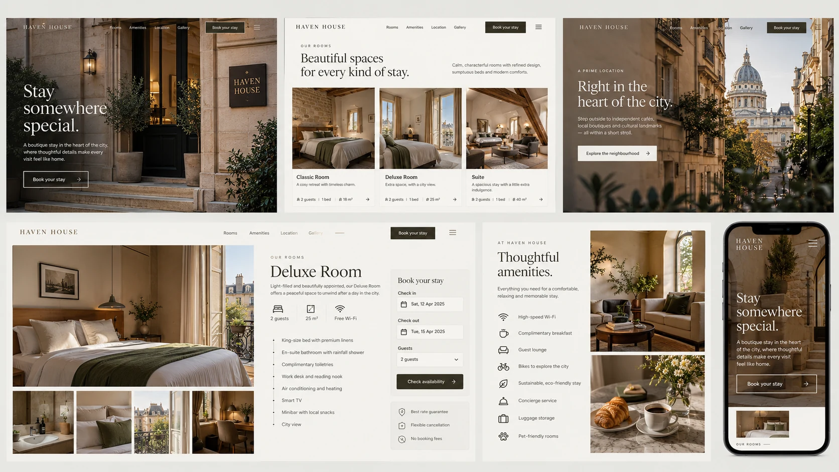 Haven House Website concept visual