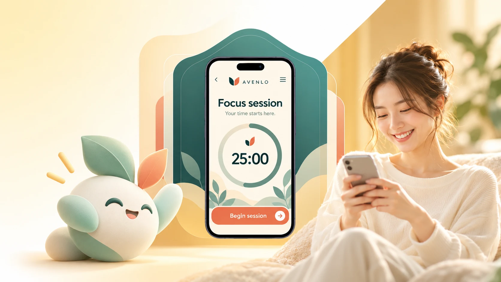 Avenlo concept focus session on a phone
