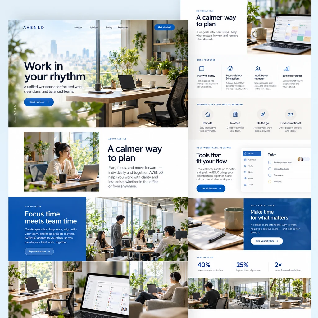 SaaS 產品網站示範