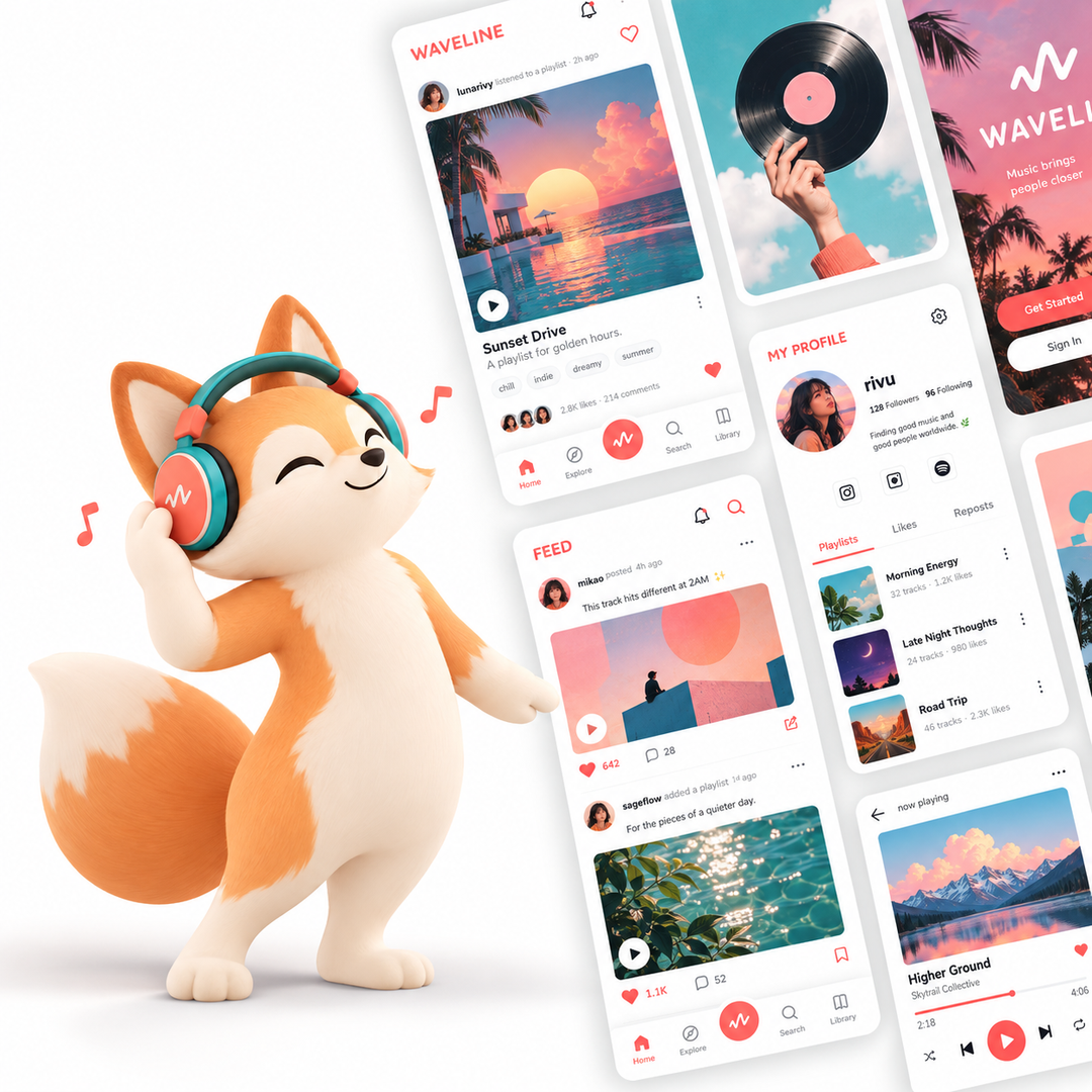 Mobile web app interface concept
